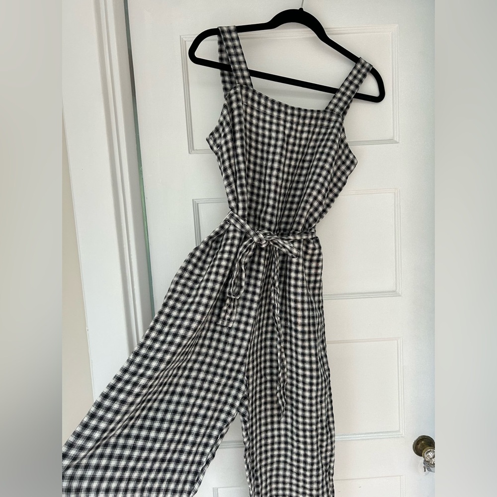 Quince Linen Gingham Jumpsuit
